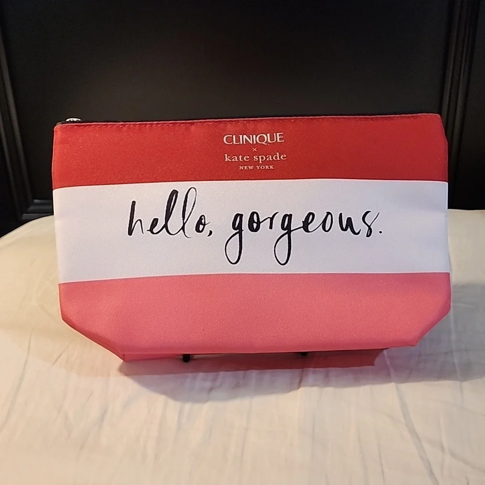 NWOT Clinique x Kate Spade Hello, Gorgeous Makeup Bag